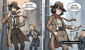 Gambar : Anime wartawan bodrek atau wartawan gorengan