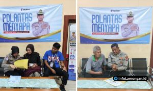 Foto : Suasana pelayanan di Samsat dan Satpas Lamongan yang tertib dan ramah setelah program Polantas Menyapa