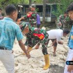 Foto : Koramil 081219 Laren Pimpin Karya Bakti Perbaikan Jalan Poros di Desa Gampangsejati